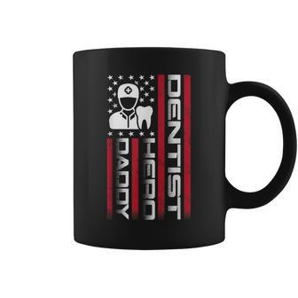 4Th Of July Us Flag Dentist Dad Father's Day Coffee Mug - Monsterry