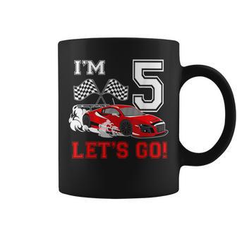 5 Year Old Race Car 5Th Birthday Racecar Racing Boy Coffee Mug - Monsterry