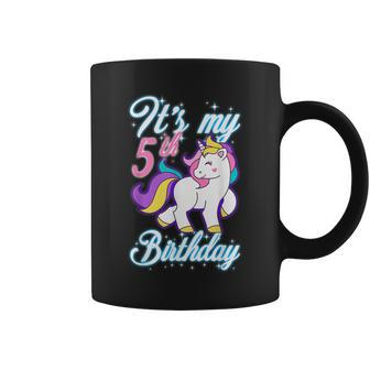 5 Year Unicorn Outfit Its My 5Th Birthday Coffee Mug - Seseable