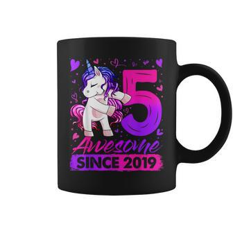 5 Years Old Flossing Unicorn 5Th Birthday Girl Party Coffee Mug - Thegiftio UK