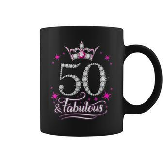 50 And & Fabulous 1970 50Th Birthday Crown Pink Coffee Mug | Crazezy AU
