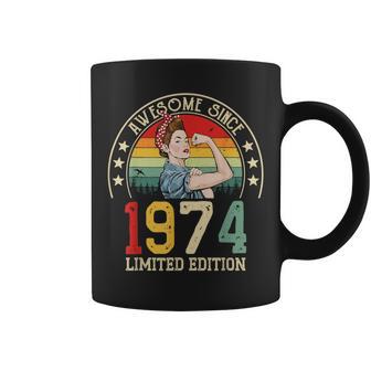 50 Cumpleaños 1974 Edición Limitada Vintage 50 Años Mujer Taza de café - Regaloses
