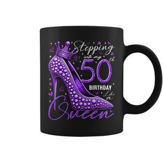 50 Year Old High Heels Stepping Into My 50Th Birthday Coffee Mug - Seseable