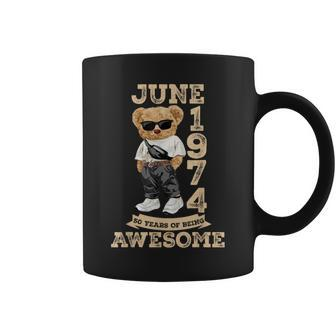 50 Years Of Being Awesome June 1974 Cool 50Th Birthday Coffee Mug - Seseable