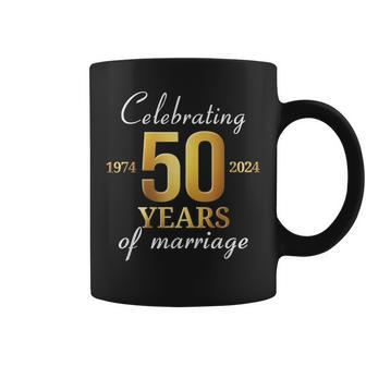 50 Years Of Marriage Est 1974 2024 50Th Wedding Anniversary Coffee Mug - Thegiftio UK