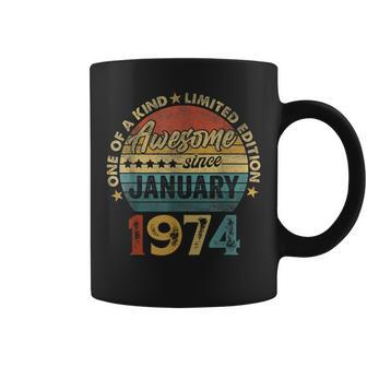 50 Years Old January 1974 Vintage Retro 50Th Birthday Coffee Mug | Mazezy