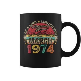 50 Years Old Vintage March 1974 50Th Birthday Women Coffee Mug - Seseable