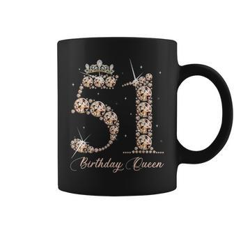 51 Year Old Its My 51St Birthday Queen Diamond Heels Crown Coffee Mug - Thegiftio UK