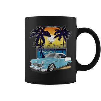 55 Chevys Bel Air Truck 1955 Skyline Blue And White Coffee Mug - Monsterry