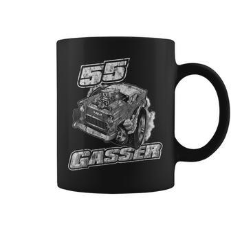 55 Gasser Vintage Distressed Look Hot Rod Coffee Mug - Monsterry AU
