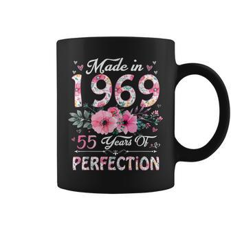 55 Year Old Made In 1969 Floral 55Th Birthday Women Coffee Mug | Mazezy