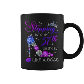 57 Years Old Stepping Into 57Th Birthday Like A Boss Coffee Mug | Crazezy
