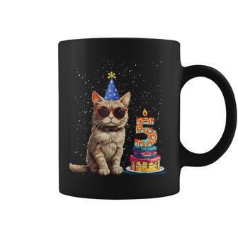 5Th Birthday Cute Cat 5 Years Old Bday Party Kitty Cat Lover Coffee Mug - Seseable