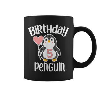 5Th Birthday Penguin 5 Year Old Birthday Coffee Mug - Monsterry