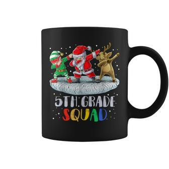 5Th Grade Squad Dabbing Santa Christmas Reindeer Teacher Coffee Mug - Monsterry AU