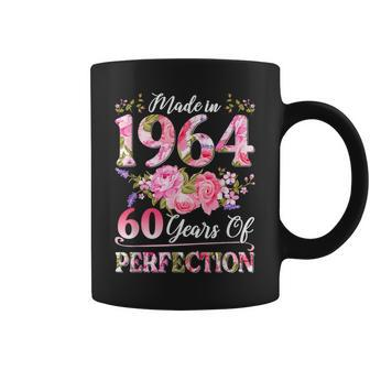 60 Year Old Made In 1964 Birthday Floral 60Th Birthday Women Coffee Mug - Seseable