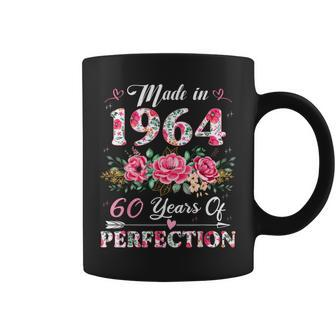 60 Year Old Made In 1964 Floral 60Th Birthday Women Coffee Mug | Mazezy DE