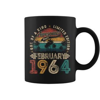 60 Years Old Vintage February 1964 60Th Birthday Men Coffee Mug - Seseable
