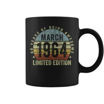 60 Years Old Vintage March 1964 60Th Birthday Retro Coffee Mug - Seseable
