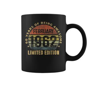60Th Birthday Men Vintage February 1962 60 Years Old Coffee Mug | Crazezy CA