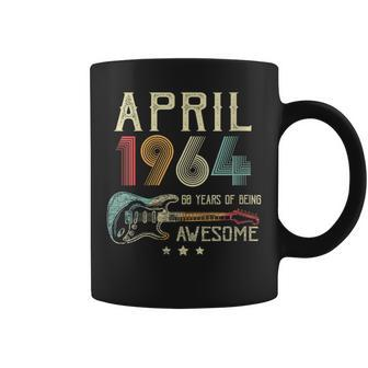 60Th Birthday Guitar Lover Vintage April 1964 60 Year Old Coffee Mug | Mazezy UK