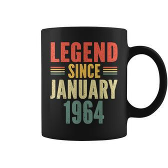 60Th Birthday Legend Since January 1964 60 Years Old Vintage Coffee Mug - Monsterry