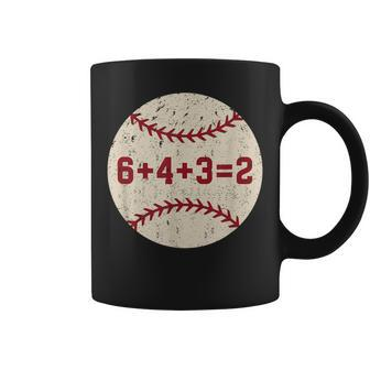 6432 Baseball Double Play Retro Baseball Player Coffee Mug - Seseable