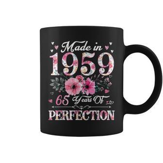 65 Year Old Made In 1959 Floral 65Th Birthday For Women Coffee Mug - Monsterry AU