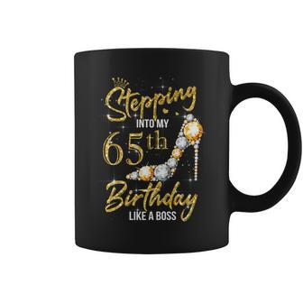 65 Year Old Stepping Into My 65Th Birthday Like A Boss Coffee Mug | Crazezy AU