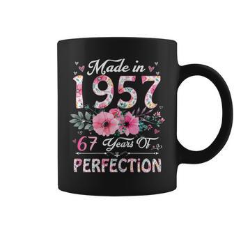 67 Year Old Made In 1957 Floral 67Th Birthday Women Coffee Mug - Seseable