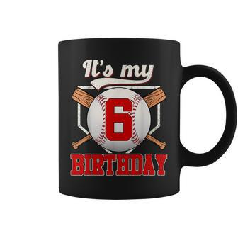 6Th Baseball Birthday Boy Player 6 Years Old Baseball Sport Coffee Mug - Monsterry
