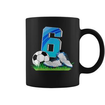 6Th Birthday Football Soccer 6 Years Old Boys Coffee Mug - Seseable