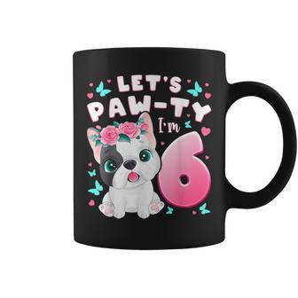 6Th Birthday Girl 6 Year Dog Puppy Number 6 Coffee Mug - Monsterry CA