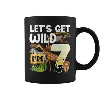 7 Year Old Zoo Birthday Safari Jungle Animal 7Th B-Day Coffee Mug - Monsterry AU