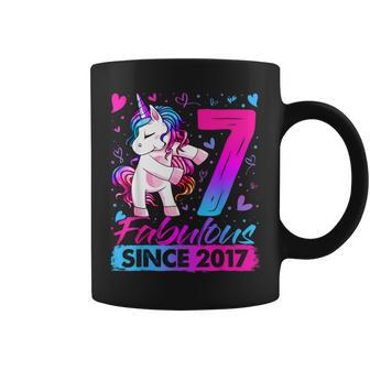 7 Years Old Flossing Unicorn 7Th Birthday Girl Party Coffee Mug | Mazezy AU