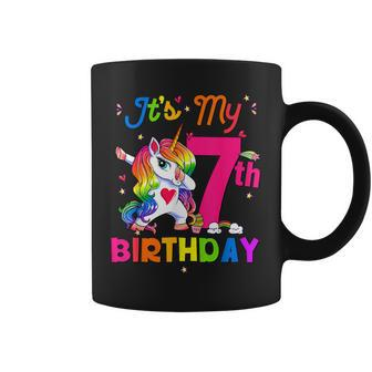 7 Years Old Unicorn It's My 7Th Birthday Girl Party Coffee Mug | Mazezy
