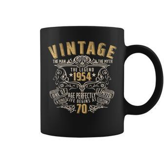 70 Year Old Vintage 1954 Man Myth Legend 70Th Birthday Coffee Mug - Monsterry AU