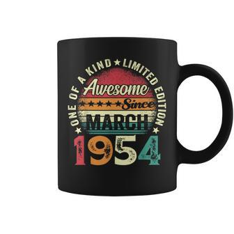 70 Year Old Vintage March 1954 70Th Birthday Women Coffee Mug | Mazezy DE