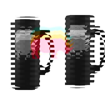 70'S 80'S Style Retro Rhino Rhinoceros Vintage Dad Mom Coffee Mug - Monsterry