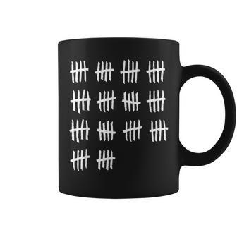 70Th Birthday Outfit 70 Years Old Tally Marks Anniversary Coffee Mug - Monsterry