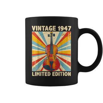 77 Years Old Vintage 1947 Voilin Lover 77Th Birthday Coffee Mug - Monsterry UK