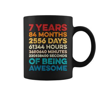 7Th Birthday 7 Years Of Being Awesome Vintage 7 Years Old Coffee Mug - Seseable