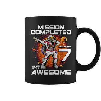 7Th Birthday Astronaut 7 Years Old Outer Space Birthday Coffee Mug - Monsterry