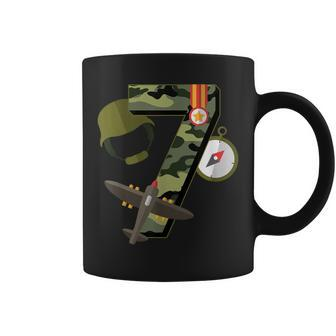 7Th Birthday Camouflage Hero Army Soldier Coffee Mug - Monsterry