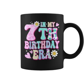 In My 7Th Birthday Era Seven Bday 7 Year Old Birthday Girl Coffee Mug - Monsterry