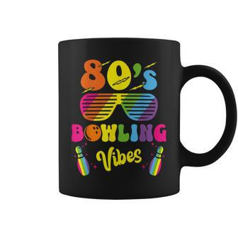 80'S Bowling Vibes 1980S Retro Style Team Outfit Bowler Coffee Mug - Seseable