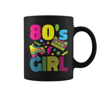 80S Girl 1980S Theme Party 80S Costume Outfit Girls Coffee Mug - Seseable