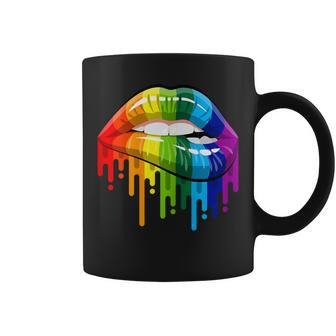 80'S Sexy Colorful Graphic Lips Printed Lips Coffee Mug - Thegiftio UK