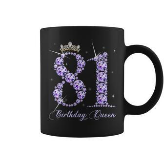 81 Year Old Its My 81St Birthday Queen Diamond Heels Crown Coffee Mug - Thegiftio UK