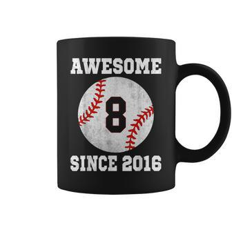 8Th Birthday Baseball Player 8 Years Old Vintage Sports Coffee Mug - Seseable